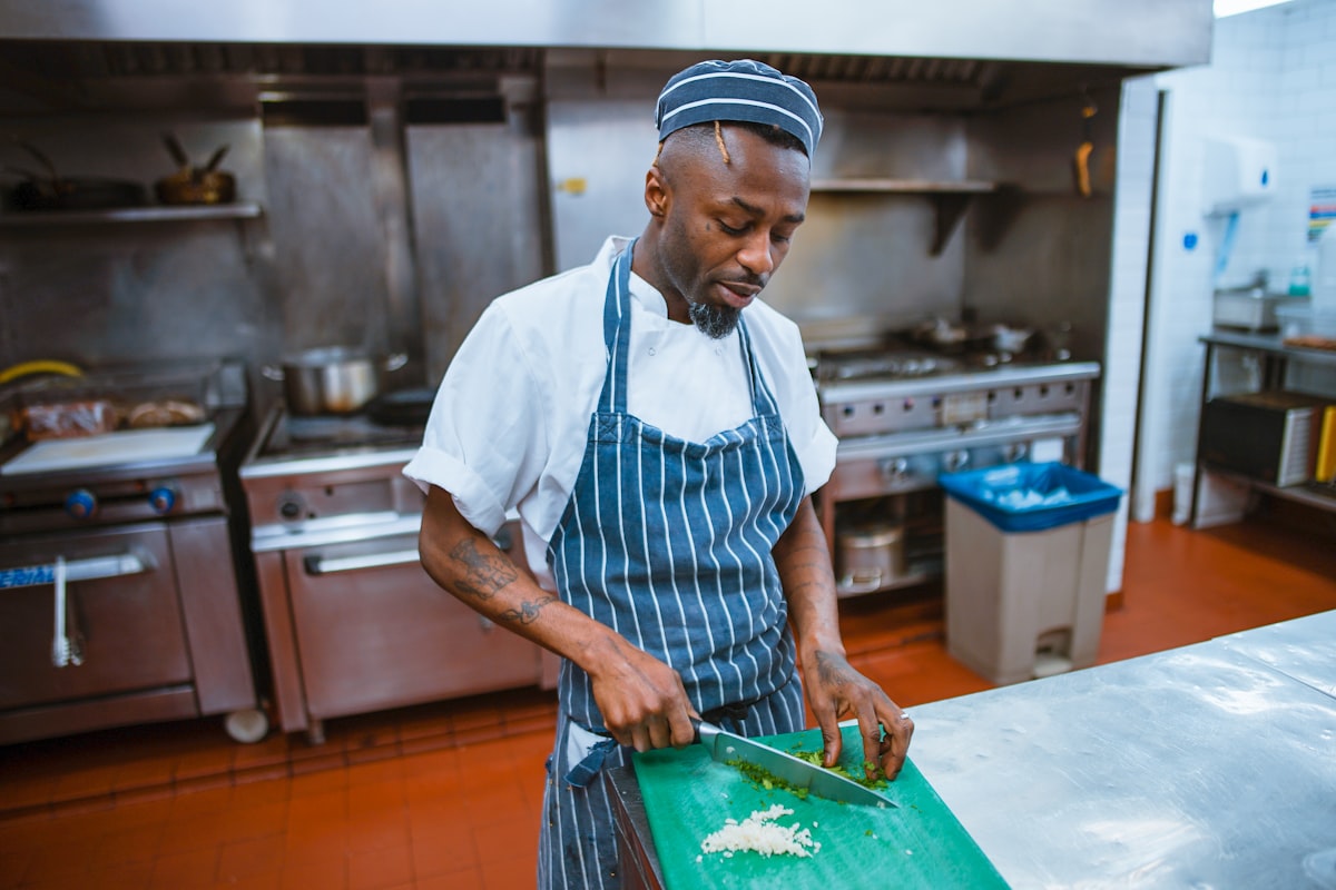Fresh organic ingredients and cooking preparation