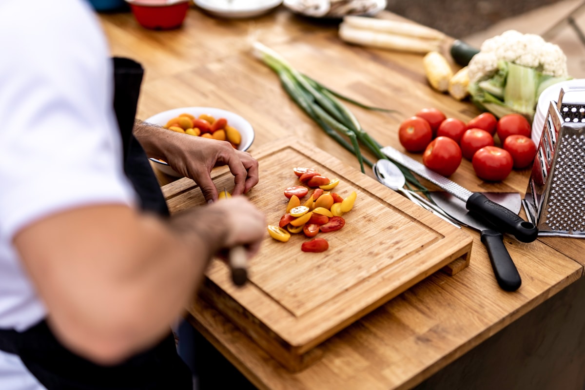 Golden roasted organic vegetables